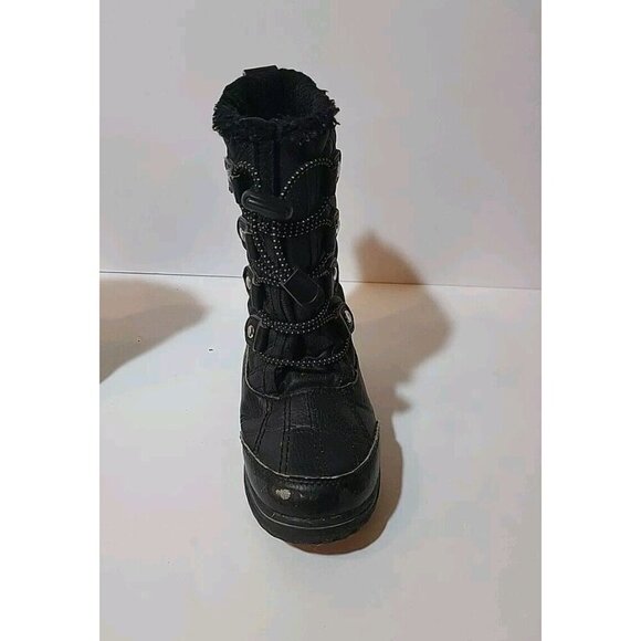 Totes Girl's QUILTY Waterproof Snow Boots Cold Weather Boot Black Size 12M US - Picture 7 of 9